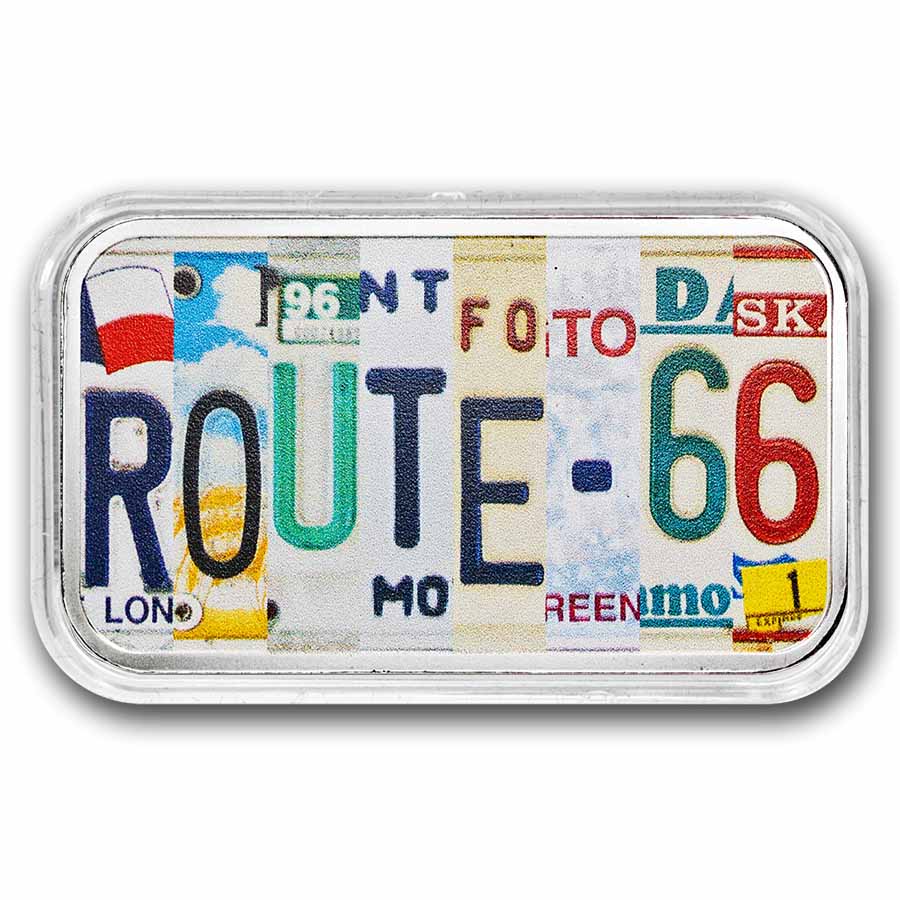 1 oz Silver Colorized Bar - Route 66 100th Anniversary | eBay